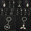 Other Exterior Accessories 20Pcs All Car Key Ring Creative Metal Gift Chain For Mazda Opel Mitsubishi Drop Delivery 2022 Mobiles Mot Dhi5B