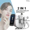 Fractionele micro naald radiofrequentie RF -apparatuur 2 in 1 koude hamermachine voor gezichtswrinkle verwijdering en nekhef stretch markeringen Verwijder Microneedle RF