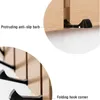 Clothing Storage 1pcs Foldable Coat Rack Bamboo Hallway Hat Hook Hanger Bedroom Door Wall-Mounting Corner Room Kitchen Toilet Wall