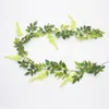 Decorative Flowers 1.8 Wisteria Artificial Ivy Leaf Wreath Silk Rose Flower Vine String Wedding Arch Home Garden Decoration