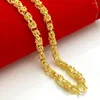 Chains Hip Hop Mens Necklace Yellow Gold Filled Solid Jewelry Chain