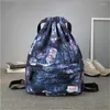 Outdoor Bags Drawstring Portable Sports Bag Thicken Belt Riding Backpack Gym Shoes School Clothes Backpacks