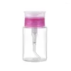 Storage Bottles 100/150/200ml Push Down Empty Pump Dispenser For Nail Polish Remover Alcohol Clear Bottle