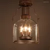 Pendellampor vintage retro industriell e27 led rost glas loft café bar restaurang sovrum tak lampa ljus droplight heminredning