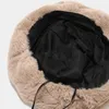 Berets Fur Autumn And Winter Plush Thick Warm Beret Women European American Simple Painter Hat Fashion Lady Cap