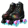 아이스 스케이트 2022 쿼드 롤러 여성 성인 초보자 야외 슬라이딩 품질 미세한 미세한 미세한 PU-5 PU 4 PU 4 바퀴 스케이팅 플래싱 L221014