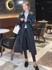 Damesgeul Lagen Gray Wind Breakher Coat Women's Medium Lengte 2022 Spring en Autumn Fashion Koreaanse losse Britse vrijetijdstrend