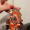 Natale in legno Mr Barry Wood Meme Ciondolo albero di Natale Divertente ornamento natalizio da appendere Decorazioni per la casa di Capodanno