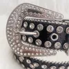 أحزمة القوطية الظلام الغربي رعاة البقر للنساء مصممة فاخرة العلامة التجارية Diamond Bling Belt Y2K E Girls أحجار الراين