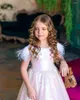 Girl Dresses Flower Sequins Tulle Party Princess Kids Pageant Gowns Piano Performance First Communion