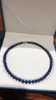 Hängsmycken unika pärlor smycken butik blå färg runda lapis halsband 6mm 8mm 10mm 12mm för välj fin smycken silver lås