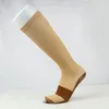 Esportes meias de brothock fibra de tubo longo joelho de alta compactação nylon pressão ao ar livre meias