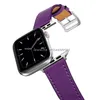Подлинный кожаный ремешок для часов для Apple Watch Band 41 мм 40 мм 38 мм 49 мм 45 мм 44 мм 42 -мм браслетный браслет для IWATCH Series 8 7 SE 6 5 4 3 2 1