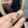 Cluster Rings YULEM High Quality Natural Emerald Ring For Engagement With Silver 925 Fine Jewelry Gift Girl