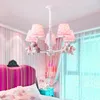 Lampy wiszące dzieci żyrandole światła dekoracja salonu dom nowoczesny żyrandol do wystroju dziecięcego sypialnia różowy koń luces LED LUSTER