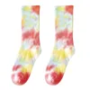 Meias masculinas 10 cores Tubo de algodão médio Japane tie-dye Trendência unissex Sweat-absorvente de moda diária casa