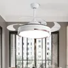 Ceiling Fan With Lights Remote 3 Colors LED Invisible Blade Modern Simple Decorative For Home Living Room Dining