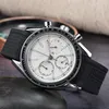OMEG 남자의 시계 2022 New Men 's Watch 풀 스케일 작업 석영 시계 고품질 고품질 브랜드 시계 고무 밴드 남성 패션