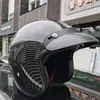 Cycling Helmets Carbon Fiber Pattern Motorcyc Helmet Open Face Scooter Casco Pilot Men Motorbike Capacete De Moto Factory Directly L221014