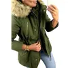 Chaquetas de mujer Invierno Mujer Gruesa Felpa Cálida Piel Sintética Capucha Abrigo Manga Larga Bolsillos Con Cremallera Chaqueta