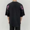 23SS Tshirts T Shirt Palms Angels City Designer Limited Inkjet Graffiti List drukujący męski żaglówka Kobiety Krótkoczerwiec Casual C11