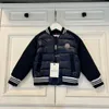 Marque Hiver Doudoune Garçons Filles bas Vestes Fermeture à glissière Bouton Lettre Designer pour enfants en plein air Manteaux multicolores Laine Chaud Habit de neige À Capuche Survêtement Long Manteau veste