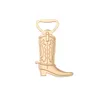 50PCS Amazon Hot Sales Bridal Shower Favors Gold Cowboy Boots Bottle Opener Wedding Party Presents High Heel Boots Wine Beer Openers