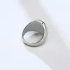 Cluster Rings Oval Ring Male Classic Stainless Steel Jewelry Wedding Anniversary Gift For Men