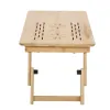 Portable Bamboo Furniture ordinateur portable Poldable bureau de bureau pliable Tableau Hauteur R￩glable Bac d'ordinateur r￩glable