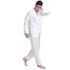 Herrens sömnkläder män mens silk satin pyjamas set pyjama pyjamas pjs loungewear u.s m l xl 2xl 3xll 4xl plus randig