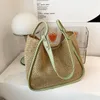 Duffel Bags 2022 Fashion Personality Woven Shoulder Tote Bag Summer Beach Large Capacity Shopping Straw Hand