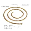 Chains Korean Version Of Stainless Steel Chain Necklace Women Men Golden Color Pendant Accessories Jewelry