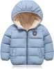 Fashion Down Coats dla dzieci z kapturem lekkie polarowe kurtki zimowe wiatroodporne ciepłe puffer odzież 6941540