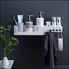 Держатели для хранения стойки для ванной комнаты угловой душевой полки с 4 крючкой стены, установленная на шампунь, организуйте вращающийся самостоятельный клей kitc dhwai