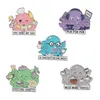 Cute Octopus Enamel Brooch Pins for Women Girls Boys Lovely Kids Brooches Lapel Pin Badges for Backpacks Clothes Accessories Hats Decoration Party Jewelry