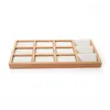 Jewelry Pouches Wood Ring Stud Pendant Insert Display Holder Tray Storage Organizer Showcase Tool Box