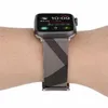 Клетчатая ремешка Apple Watch Band 40 мм 44 мм 42 мм 38 мм подлинный кожаный браслет для ремня для IWATCH Series 7 6 SE 547599871