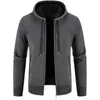 Men's Sweaters Autumn Winter Hooded Zipper Cardigan Men Jackets Coats Fashion Striped Knitted Coat Mens Clothing G3