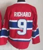 ヴィンテージモントリオールホッケー ''nhl''jerseys 10 Guy Lafleur 4 Jean Beliveau 9 Maurice Richard 29 Ken Dryden 33 Patrick Roy Retro CCMユニフォーム