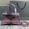 BlingBling Diamond Designer Hourglass Bag petits sacs à main mini femmes luxueuses crocodile mode rose noir heure verre épaule femmes agréable