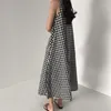 Sukienki swobodne japońska zabytkowa kraciasta kobieta bez rękawów luźne szaty 2022 eleganckie vestidos mujer de moda