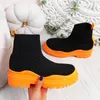 Boots 2022 Autumn Winter New Ankle Knitted Net Red Couple Elastic Socks Shoes Casual Warm Comfort Slip-on Platform Women's Y2210