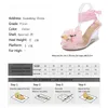 Sandalen mclubgirl damesschoenen met hoge hakken zomer eenvoudige schuine schuine hak slipper Clear Wedge LFD-1098-53