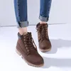 Tasarımcı Kadınlar Martin Boots Fashion Round Toe Kamuflaj Kış Ayakkabıları Kürk Astar Lady Pu Ayakkabı Boot