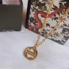 Collier pendentif de créateur or argent femme Double G collier cadeau de luxe bijoux mode ddfsd