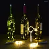Dizeler 10pcs 20led Şerit Şarap Şişesi Cork Işık Bataryası DIY Noel Partisi Dekoru için Peri Dizesi