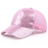 Ball Caps Fashion Baseball Women Girl Cap cekiny błyszczące niechlujne bun snapback hat sun gorra de beisbol