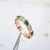Moda Tasarımcı Yüzük Yılan Kemik Takı Kadın Band Ring Gems Titanyum Çelik 18K Elmas Erkekler Düğün Vaat Yüzük Doğum Günü Yıldönümü Hediyeler D R2SO#