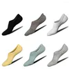 Chaussettes pour hommes Cottvo10Pairs/pack 200 points coton anti-dérapant sans montrer la cheville pour les hommes été doublure Invisible colorée coupe basse