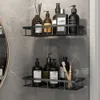 Mensole da bagno 2 pezzi Porta shampoo per mensole angolari in alluminio senza trapano per doccia Accessori per organizer da cucina 221102